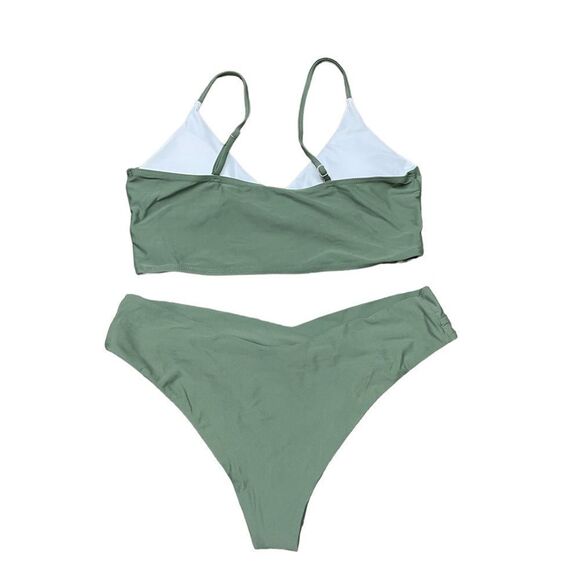 Bikini Swim Suit Green Two Piece size XL - Picture 2 of 4